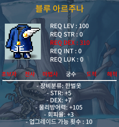 블루 아르주나 / 150 / 합 12, 덱 7, 힘 5 / 오픈카톡