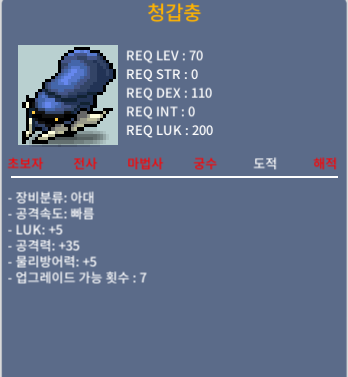 청갑충 / 280 / 럭5공35 /쪽지,채팅 / 2800000