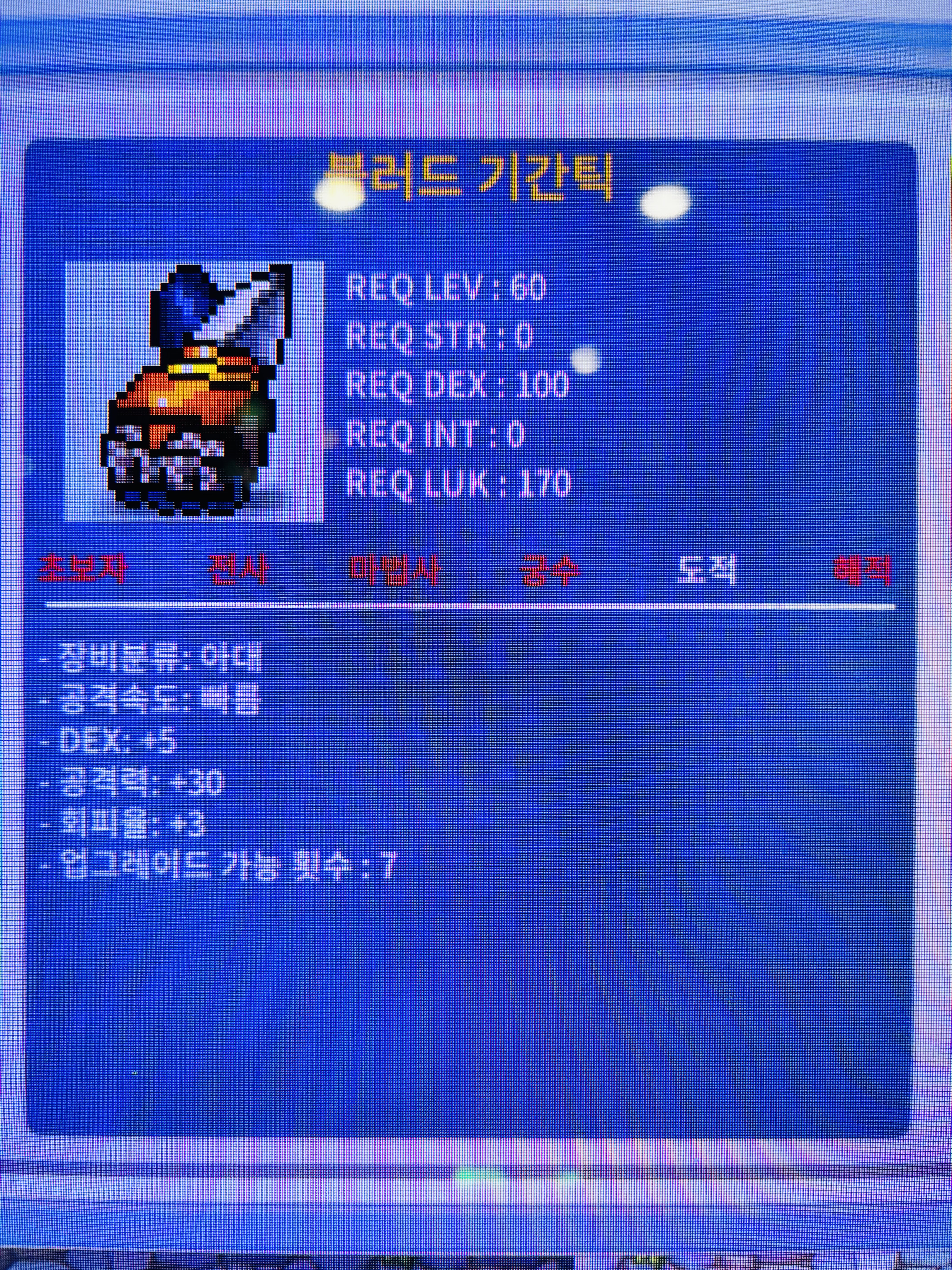 블러드 기간틱 60만 팝니다 / 60 / 채팅