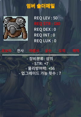 50제 엄버 숄더메일 힘7 / 100만 / 한벌옷 / 채팅주세요