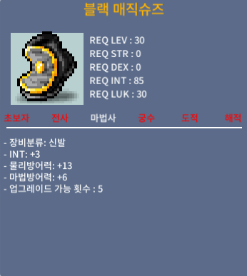 30제 블랙 매직 슈즈 인3 / 150 / 인3 / 채팅 및 쪽지