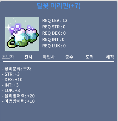 덱떡머리핀 / 1750만 메소
