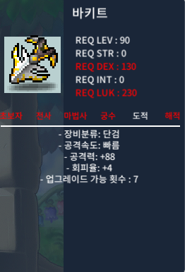 바키트 노작 / 90제 단검 / 100만 / 중옵 / https://open.kakao.com/o/sOoYawSf
