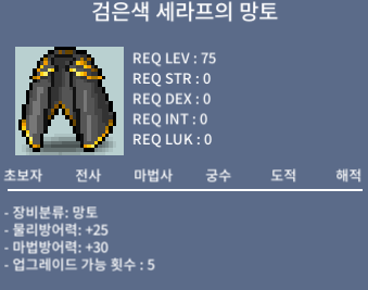 검은색 세라프의 망토 / 30 / 노작