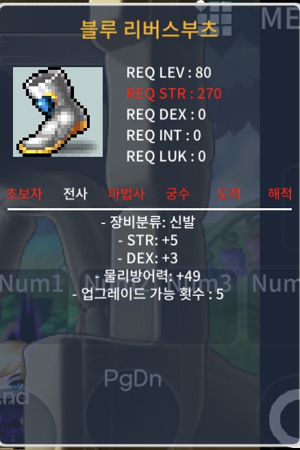 80제 합8(힘5덱3) 신발 / 120만메소 / https://open.kakao.com/o/sC3GDEWf