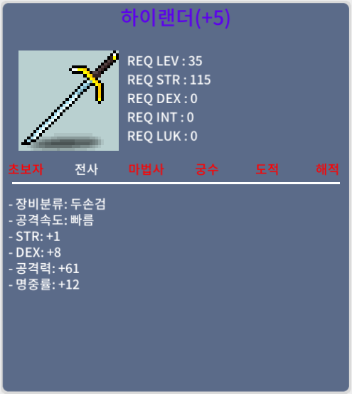 하이랜더 5완작 힘1 덱8 공61 명12 / 300 / 명60퍼 4 + 공60퍼 1 작 입니다 / 채팅 및 쪽지 오픈톡 다 봅니다 ㅎ