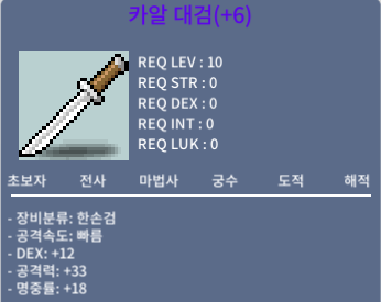 스왑용 카알대검 / 100 / 덱12 / 챗