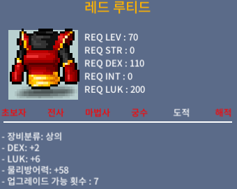 레드 루티드 / 80 / 덱2 럭6 합8 / https://open.kakao.com/o/sbrDxz4b