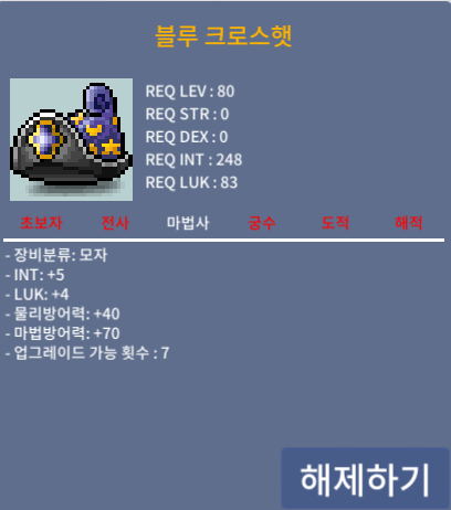 80제합9 / 500 / 블루크로스햇