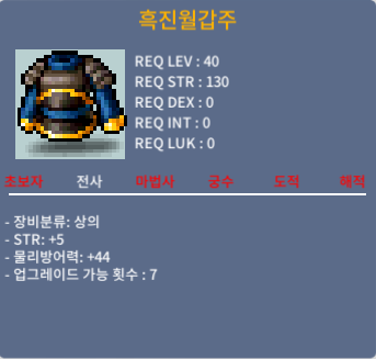 흑진월갑주 / 40만 / 힘5 2상옵 노작 / 채팅