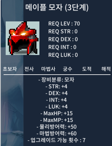 메이플 모자 (3단계) / 1000 / 노작 / https://open.kakao.com/o/sj0JWh6f