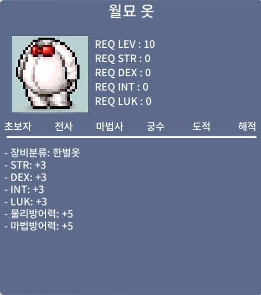 월묘 한벌옷 / 300만 / 월묘옷 / 채팅