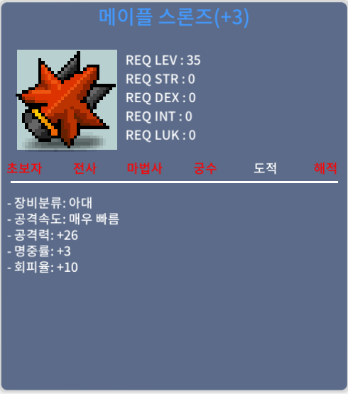 35제 메이플스론즈 공26 명3 / 1400 / 채팅