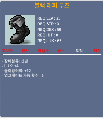 블랙 래피 부츠 / 20만 / 25제 럭+4 / https://open.kakao.com/o/sGxer0O