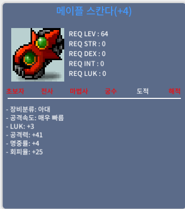 메이플 스칸다 4작 / 1000만 / 4작 공 41 / 챗 댓 쪽지