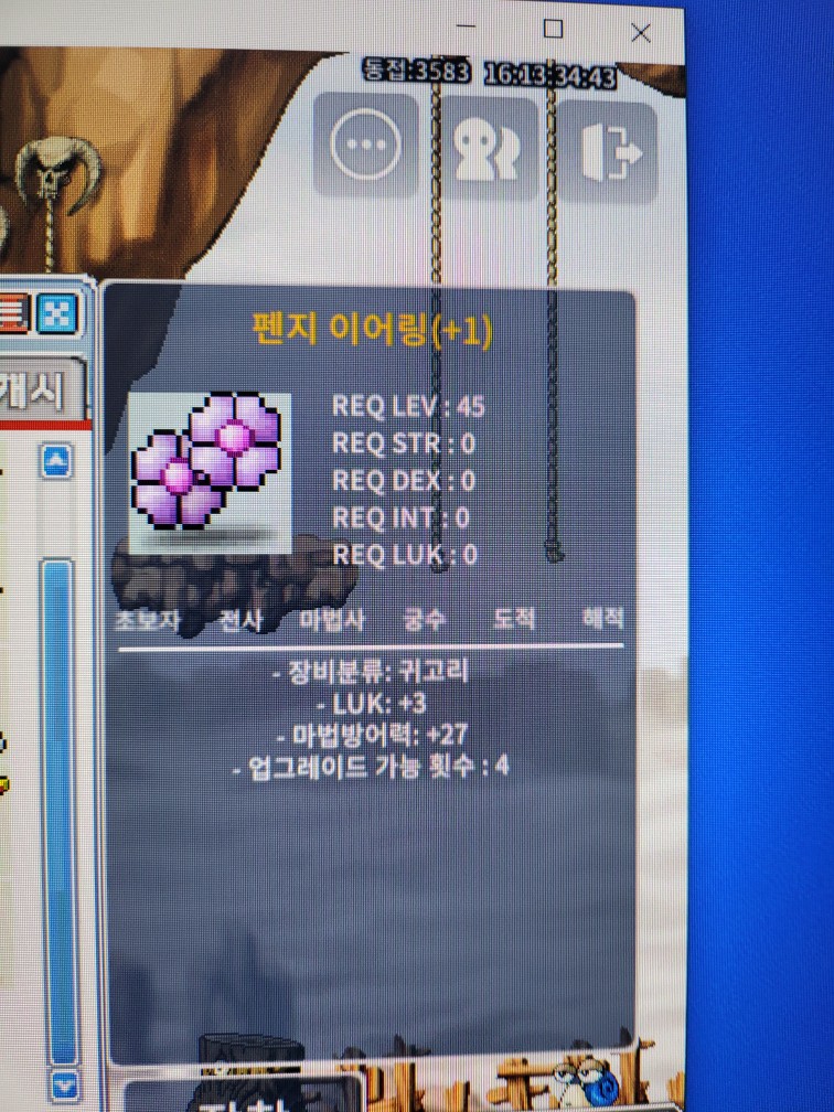 55제 럭3업횟4 귀고리 / 650만메소 / https://open.kakao.com/o/swBRdkIf