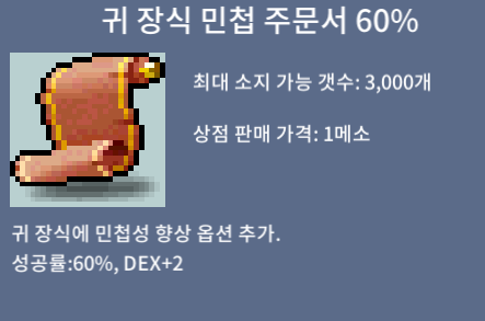 귀민60% 1장 / 6700