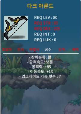 다크아룬드 / 80 / 공격력 중옵, 이속+3(13) / https://open.kakao.com/o/s5stOBVf