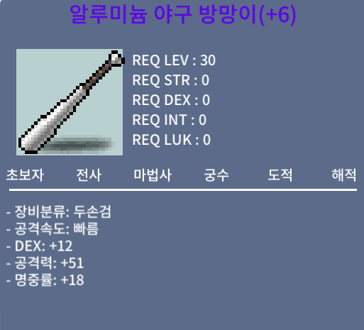 알루미늄 야구 방망이 / 200만 / 6명작 / 채팅