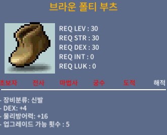 브라운폴티부츠(30제신발) / 덱4 / 50만원