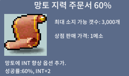 망지 60% / 1400000 / 망토 지력 주문서 60% / https://open.kakao.com/o/stW7hjUf