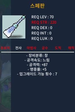스페판 / 70 / 공87명5