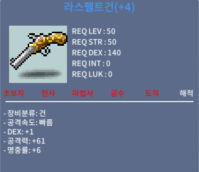 라스펠트건 / 900만 / 공61+덱1