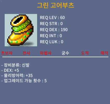 그린고어부츠 / 40 / DEX5