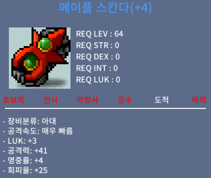 메이플 스칸다 4작 (공41) / 950만 / https://open.kakao.com/o/sQyOxuCe