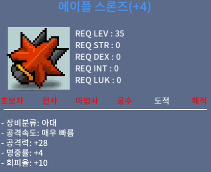 메이플 스론즈 4작 / 1300만 / 스론즈 / https://open.kakao.com/o/gY0rDqVf