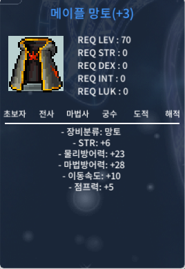 메이플 망토 힘6 3작 1800팝니다 / 18000000 / https://open.kakao.com/o/sZoC4a3f
