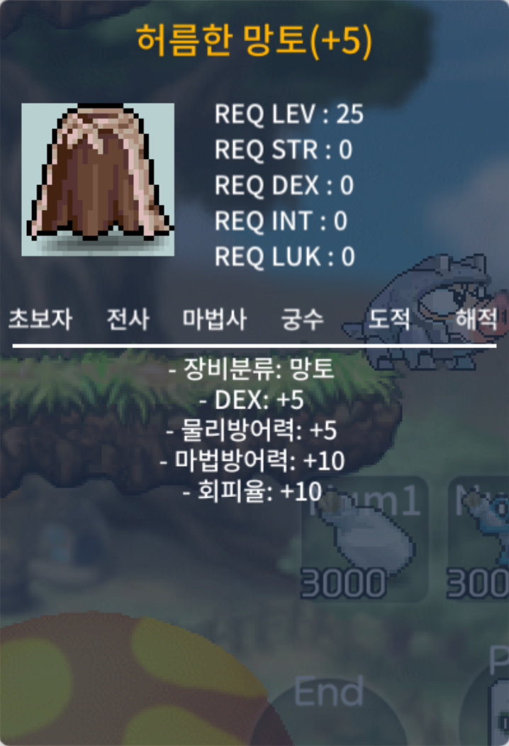 +5 덱 허름한 망토 / 90 / 덱떡 허름한 망토 / https://open.kakao.com/o/sykRUi5f