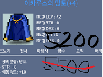 힘8 이카루스의 망토 //5200 // 힘8