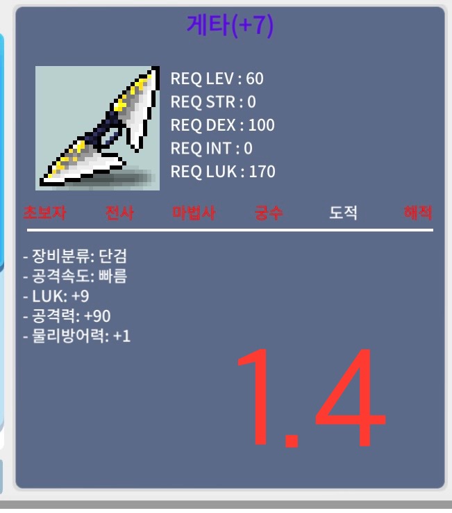 게타 9/90 / 1.4