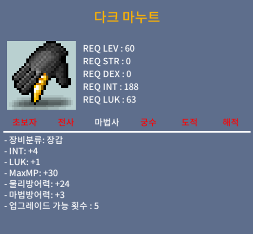다크 마누트 / 50 / 합5