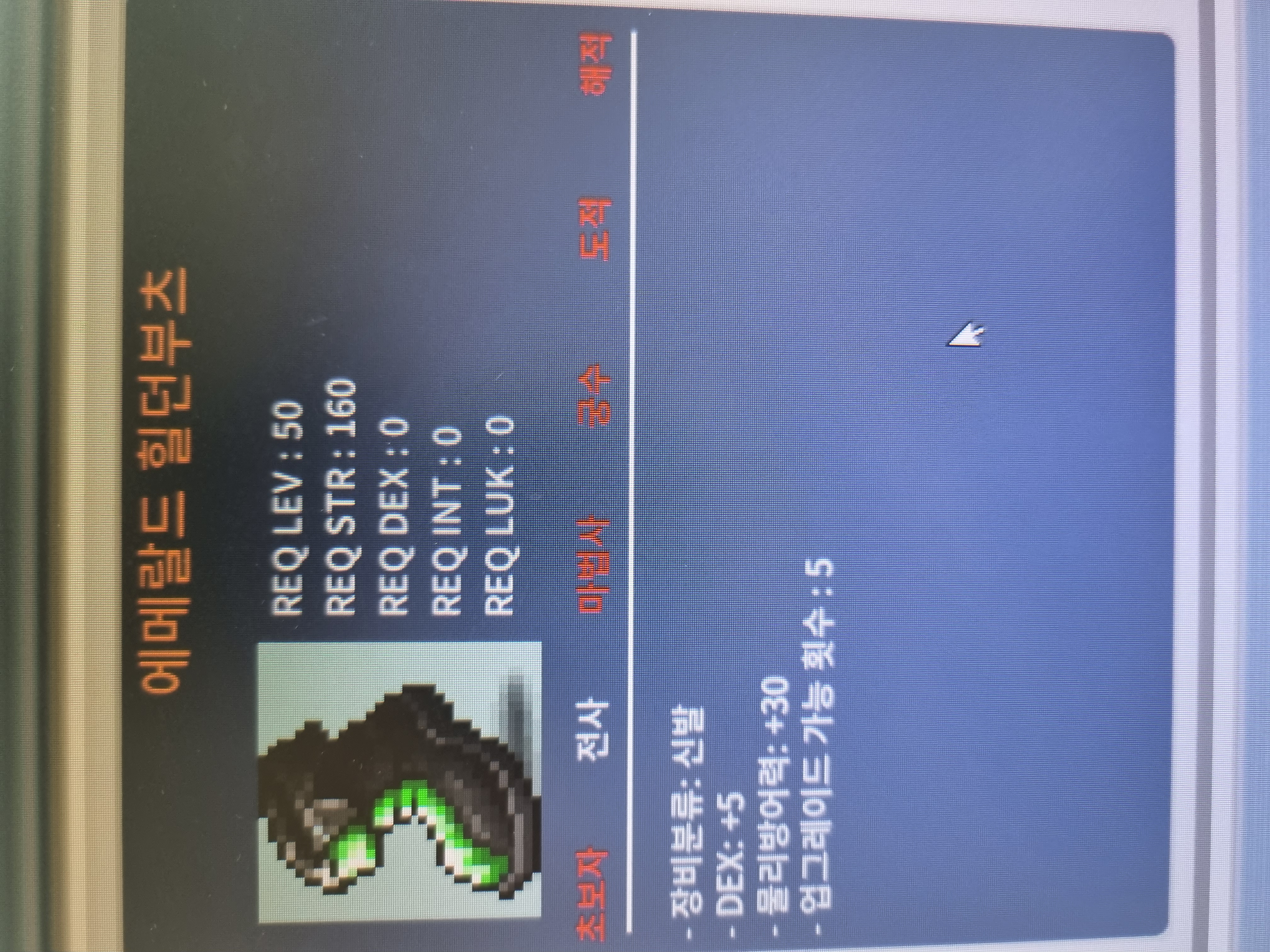 50제 전사 신발(덱5) 팜 에메랄드 힐던부츠 / 50만