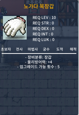 노작 노목(방어력4) 220만 팜 / 220만 / 노가다목장갑 / https://open.kakao.com/o/s9yrxC4f