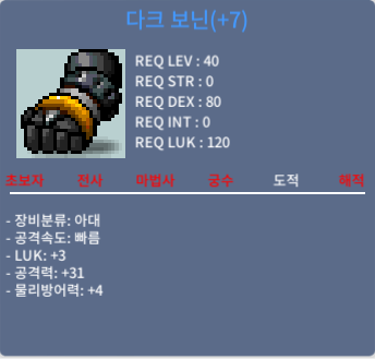 다크 보닌 럭3공31 / 800000 / 채팅