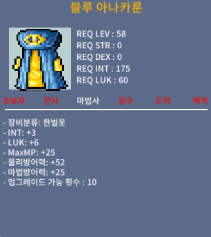 블루 아나카룬 / 60 / 인3 럭6 합9 / https://open.kakao.com/o/gEZyo6Sf