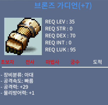 떡 브론즈 가디언 공 29 / 450000