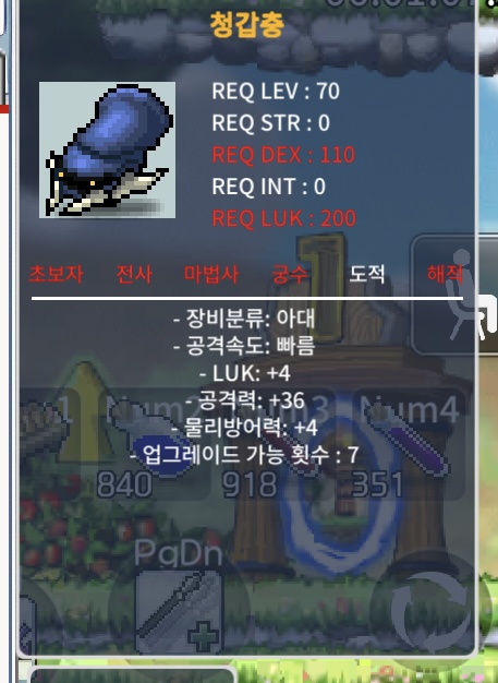 청갑충 공36 럭4 / 250