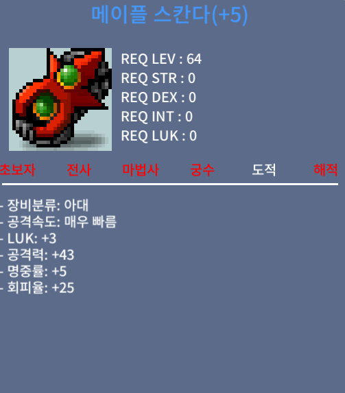 메이플 스칸다 / 5200 / 5작 / 채팅/쪽지/댓글