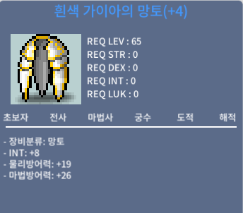 65제 인8 망토 / 900만 / 채팅