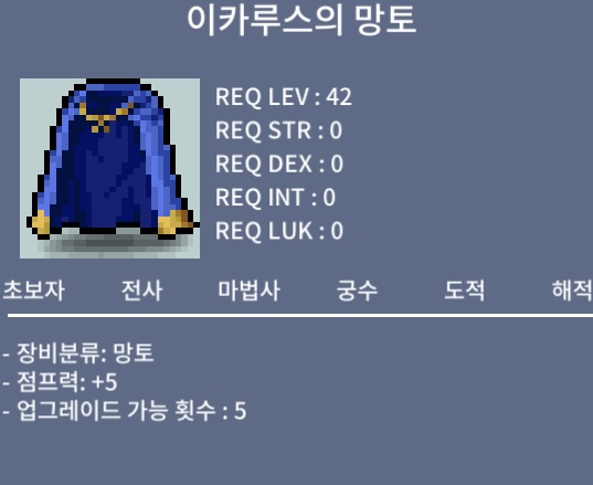 이카루스의 망토 (점프) / 300