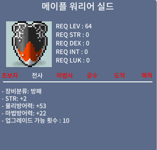 노작 메이플 워리어 실드 3500만 팜니다 / 3500만 / https://open.kakao.com/o/sJAbJdYf