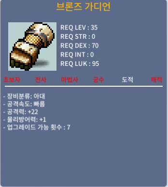 브론즈 가디언 / 20 / 2상옵 / 채팅주세요