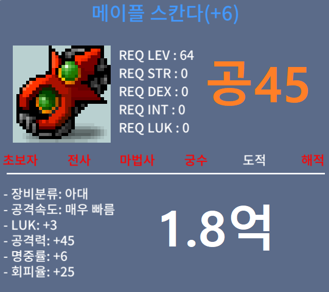 공45 스칸다 (6작) / 1.8억