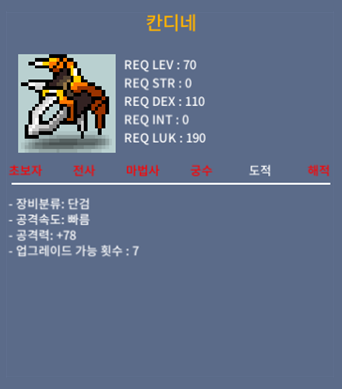 칸디네 / 80 / 공78 1상옵 / 챗, 쪽지
