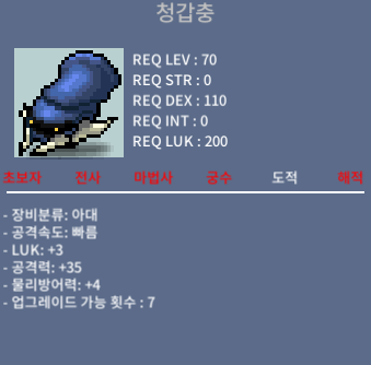 청갑충 / 60 / 1상옵 럭3 공35